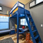 lit mezzanine bleu