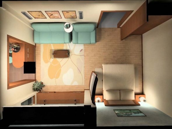 projet de conception d'un appartement d'une pièce