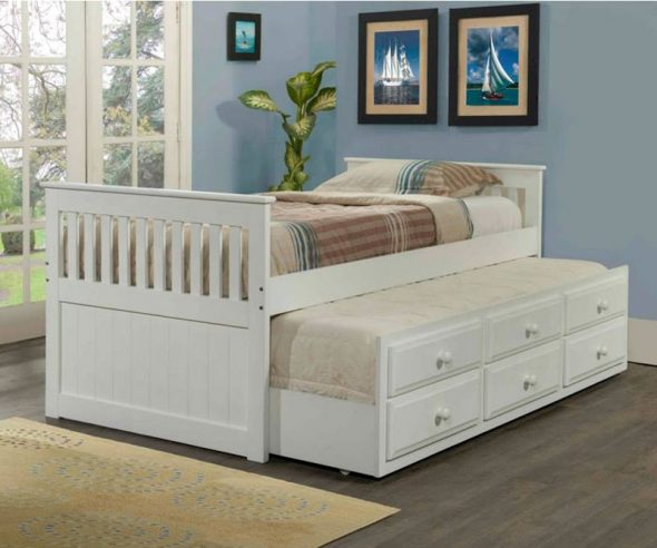 beau lit bébé blanc