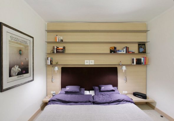 étagère au dessus du lit
