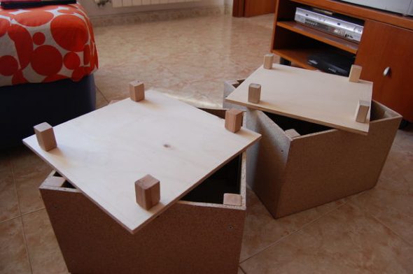 pouf de ses propres mains