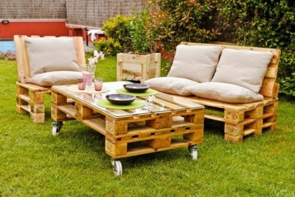 mobilier de jardin de palettes