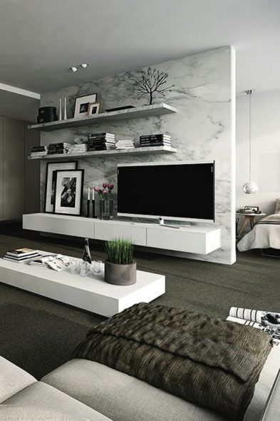 mur avec tv