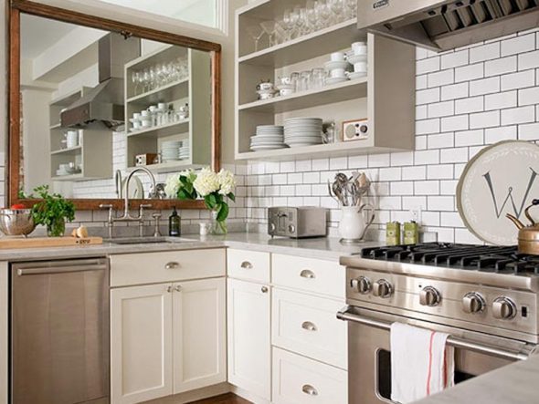 miroir dans la cuisine