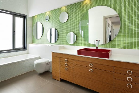 salle de bain miroir