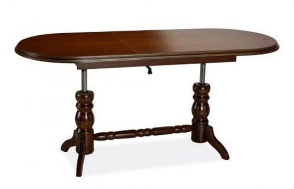 Table en bois Daniel avec mécanisme de levage