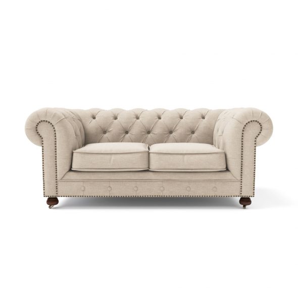 Canapé Chesterfield Ljuks double beige