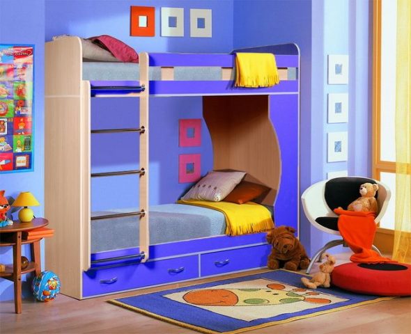 Lit superposé pour enfants lumineux