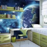 Papiers peints - vue de l'espace pour la chambre du garçon