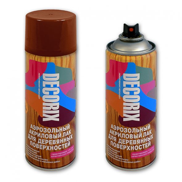 Vernis aérosol acrylique DECORICH teinté sur l'arbre NOIX 520 ml