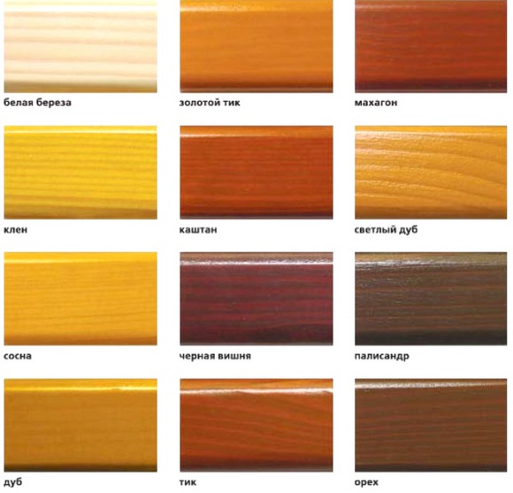 La palette de couleurs de la laque de meubles