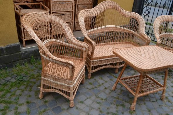 Meubles en osier pour faire leurs propres mains
