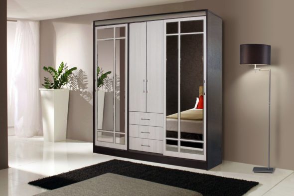 Armoire coulissante Fortuna (Maestro) (wengé-belfort)