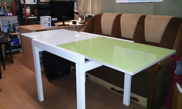 Tables de cuisine pliantes (verre + aggloméré) du fabricant