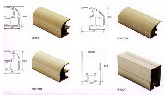Types de profilés de systèmes coulissants
