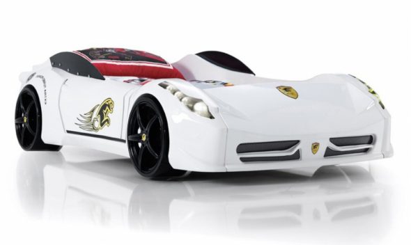 Machine à lit blanc Ferrari