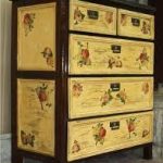 decoupage nachtkastjes - oud