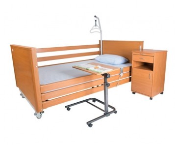 lit médical en bois