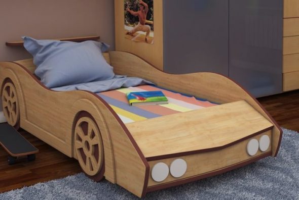 Machine à lit en bois