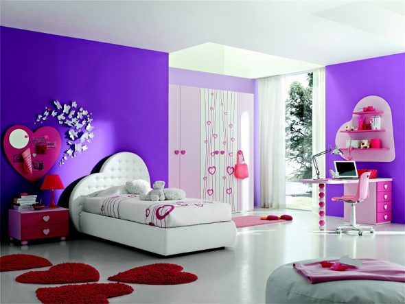 Coração do quarto da menina