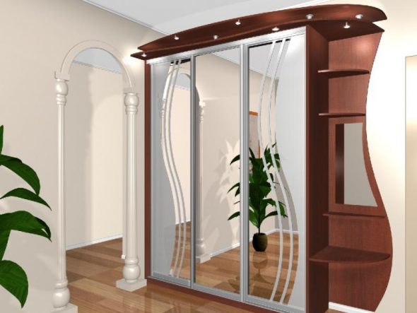 conception de garde-robe dans le couloir
