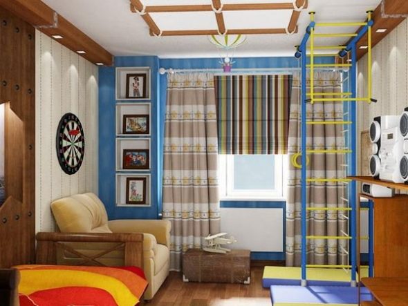 Intéressant design d'intérieur dans la chambre des adolescentes