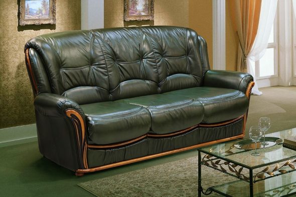 sellerie classique du canapé - cuir