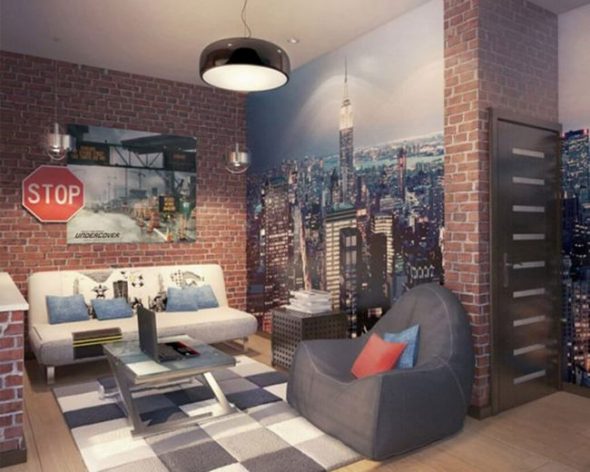 Chambre mezzanine pour un garçon