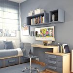 Chambre avec un intérieur neutre pour un garçon
