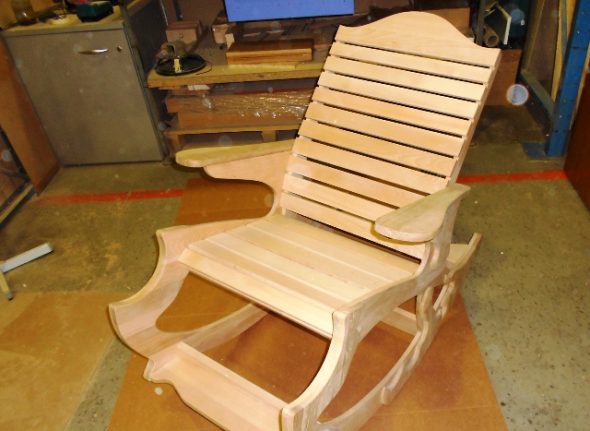 Rocking chair en hêtre massif
