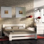 Lit en chêne blanc pour chambre style loft