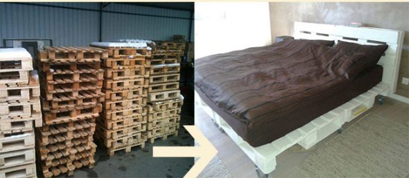 Un lit de palettes est réel