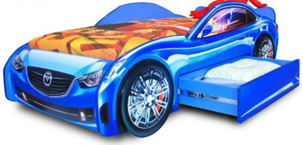Lit-voiture avec tiroir