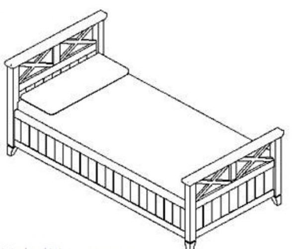 lit simple 90х200 (blanc)