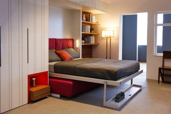Lit-armoire pour un petit appartement