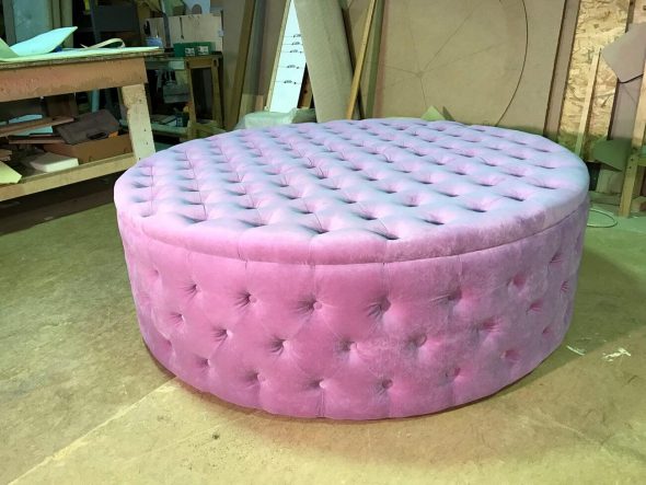 Grand pouf rond faites le vous même
