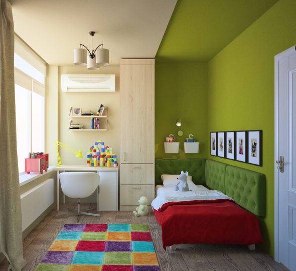 Petite chambre d'enfants avec zonage