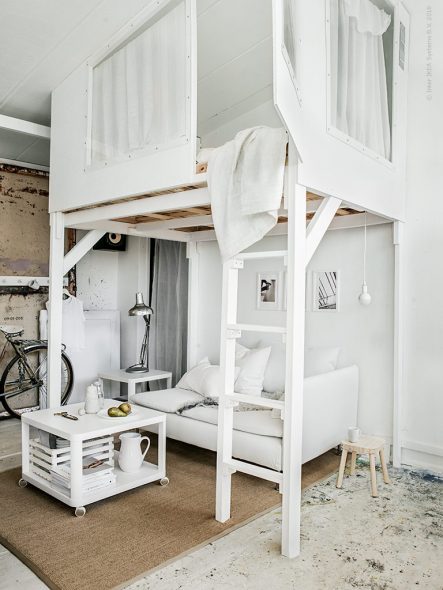 Lit mezzanine adulte inhabituel pour une chambre élégante