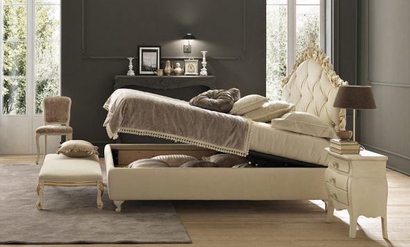 Lit insolite dans le style vintage