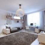 La conception d'une chambre d'adolescent dans un style moderne.