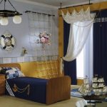 Chambre originale dans un style nautique