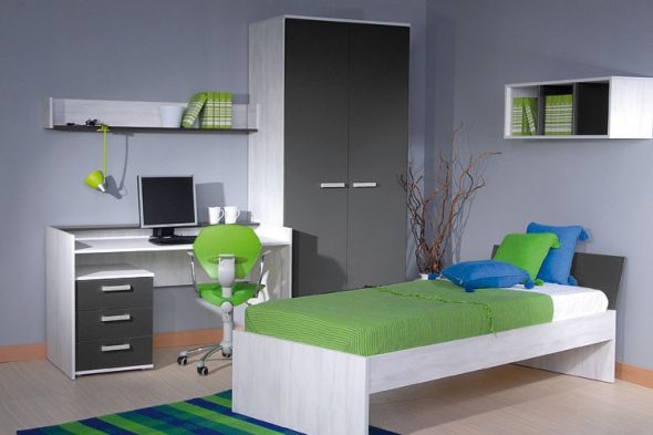 Grande option intérieure pour la chambre d'un adolescent.