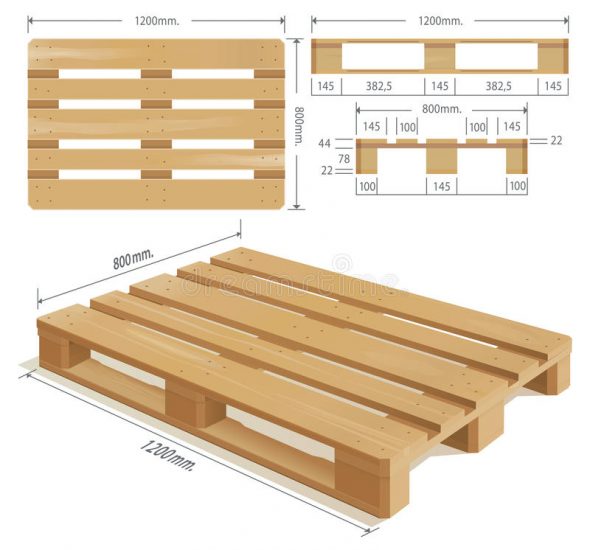 Palettes non assemblées