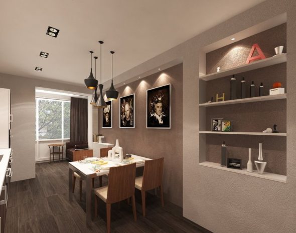 Mettre en valeur une niche dans le mur de la cuisine