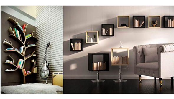 Étagères à livres à l'intérieur