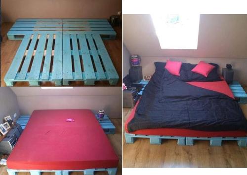 Assemblage pas à pas d'un lit à partir d'une palette