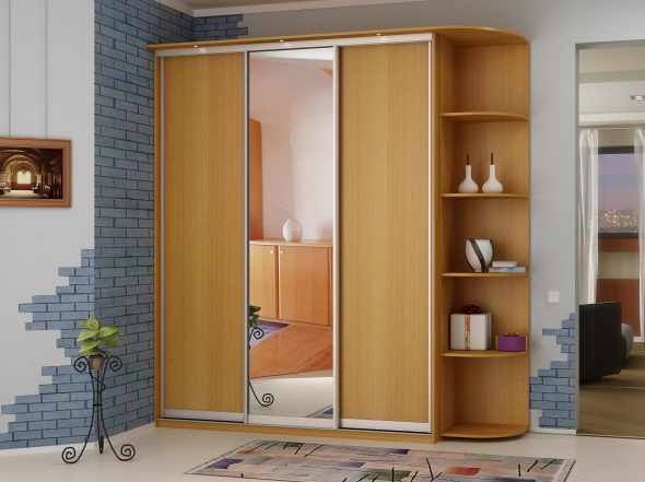 Armoire penderie avec éclairage à l'intérieur