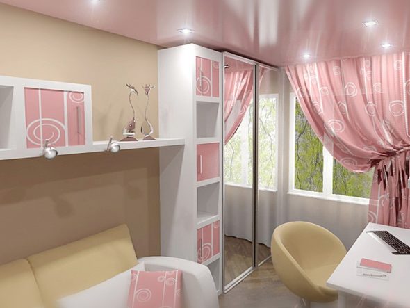 Ternura do quarto com um guarda-roupa