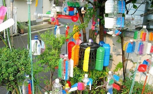 Décorer le site avec des décorations de bouteilles