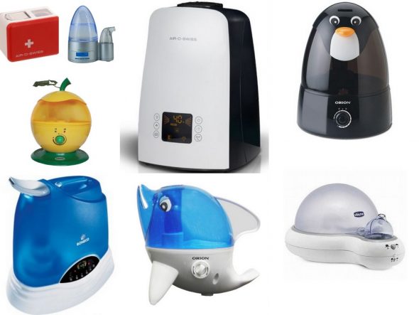 Humidificateurs d'air de différents modèles